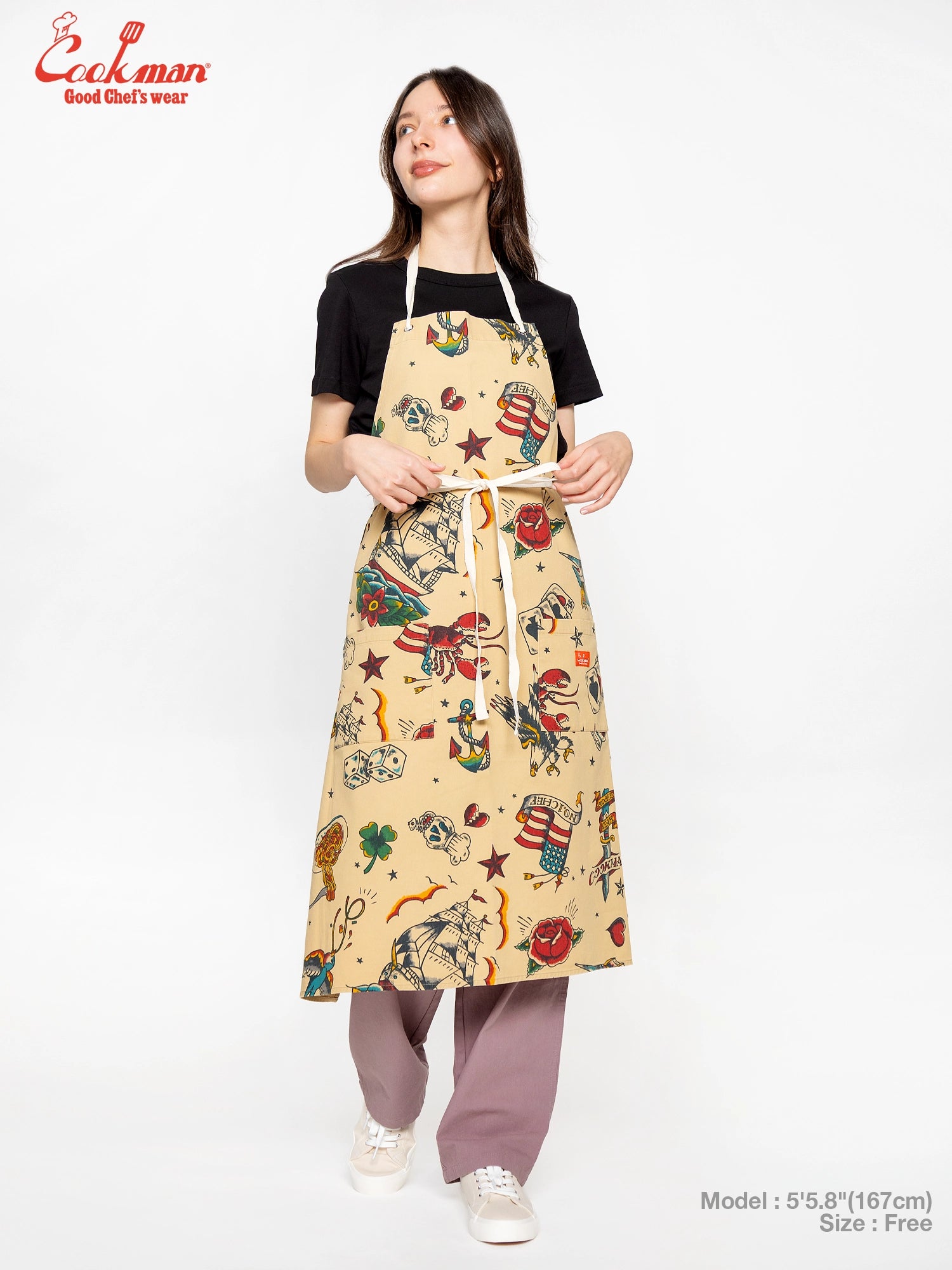 Long Apron - Old Tattoo : Beige