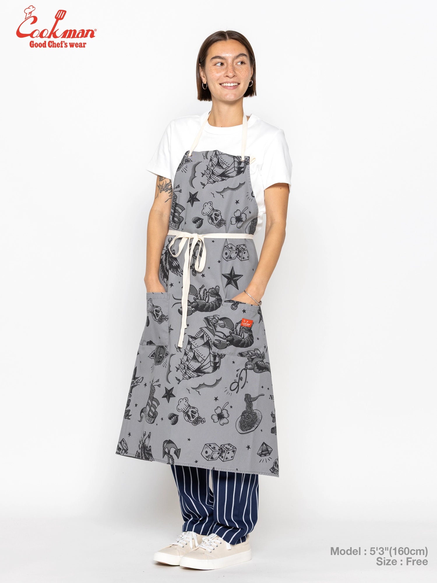 Long Apron - Old Tattoo : Gray