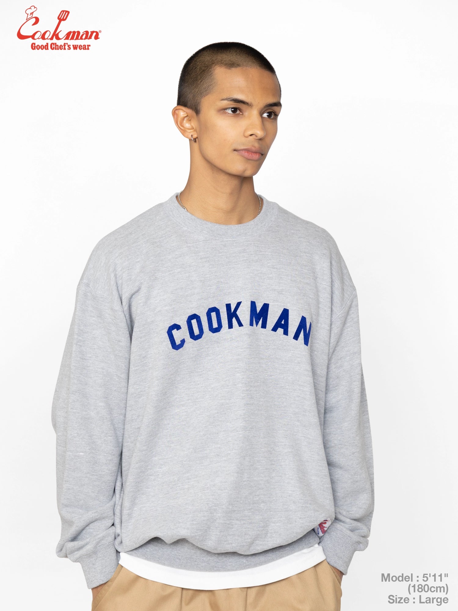 Sweat shirts - Arch Logo : Heather Gray