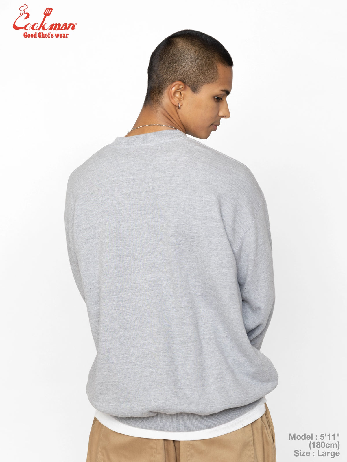Sweat shirts - Arch Logo : Heather Gray