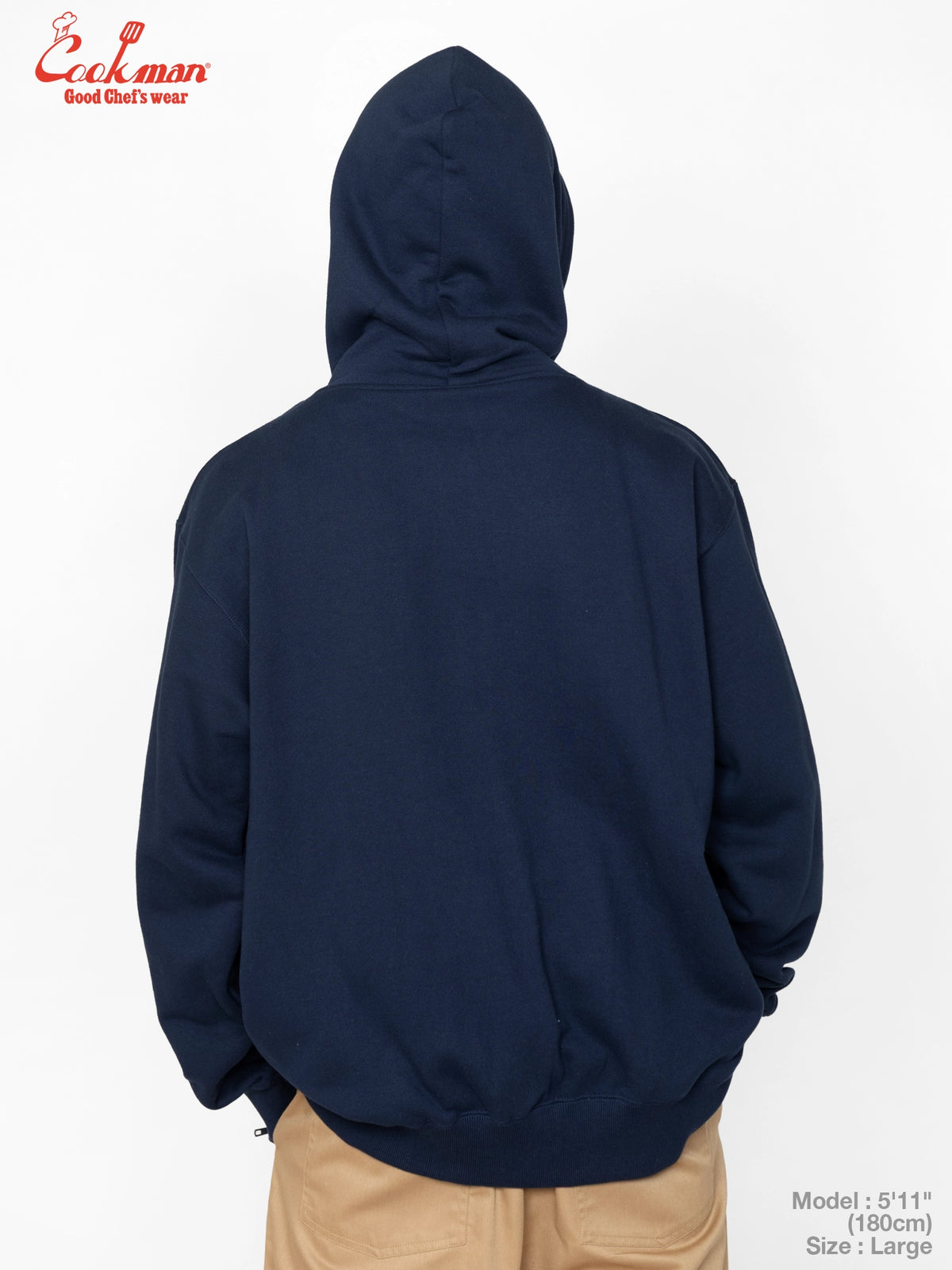 Zip-up Hoodie - Chef Hat LA : Navy