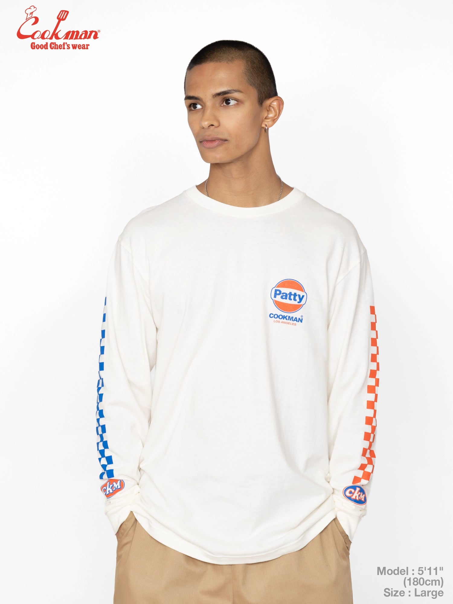 Long Sleeve Tees - Race : Off White