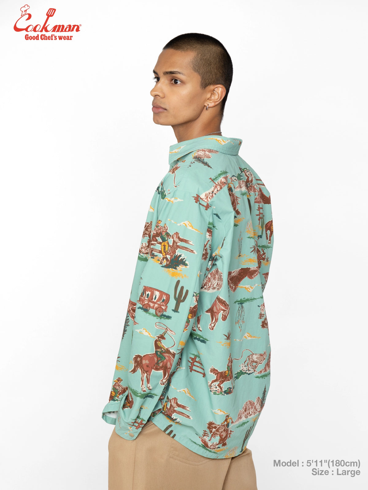 Work Shirts Long Sleeve - Western : Light Blue