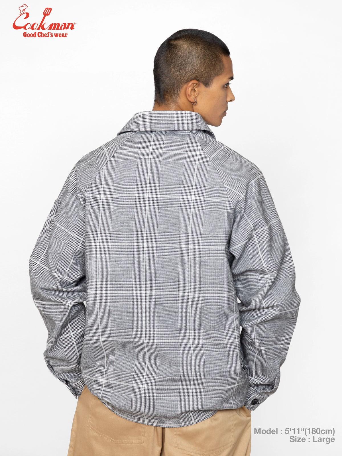 Delivery Jacket With Lining - Glen Check Black