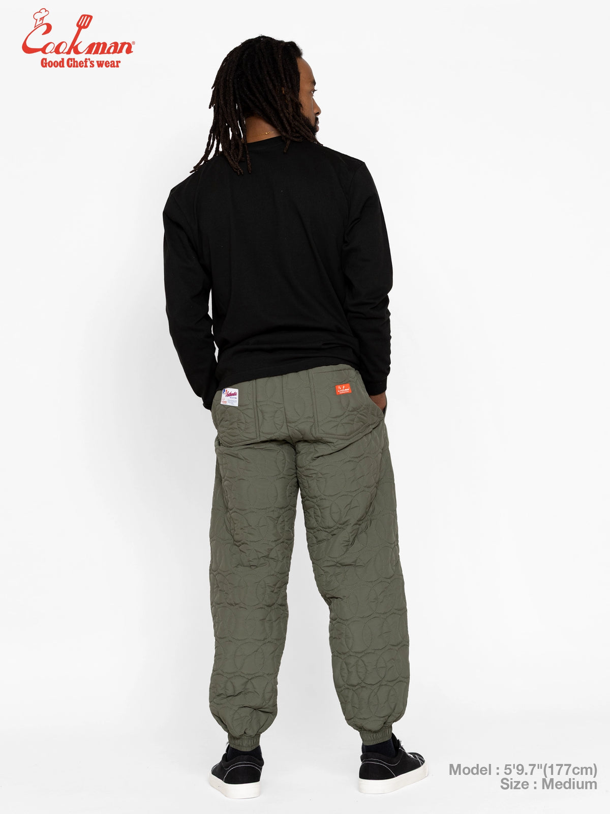 Chef Pants - Quilted Baseball : Olive