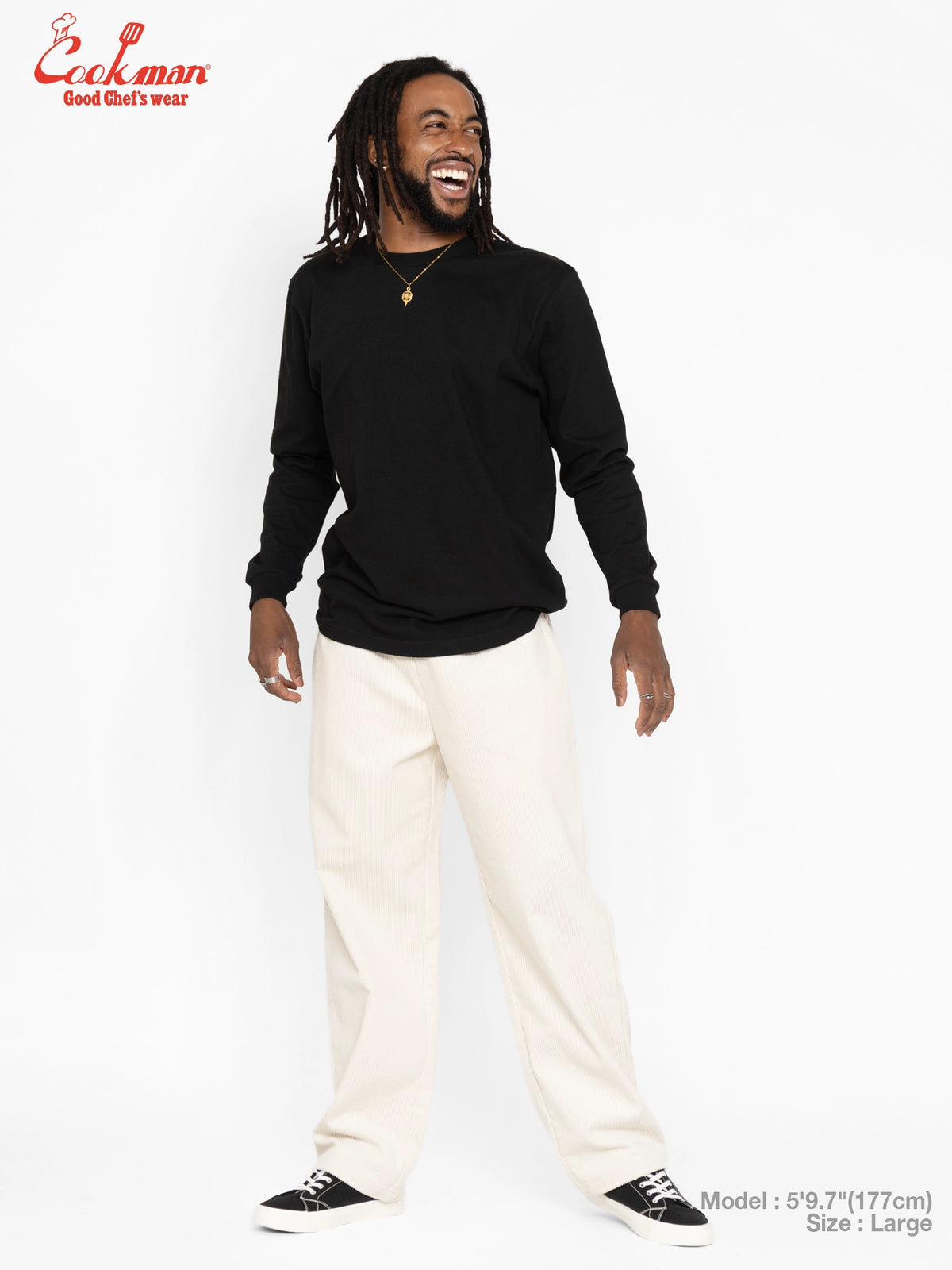 Chef Pants Semiwide - Corduroy : Cream