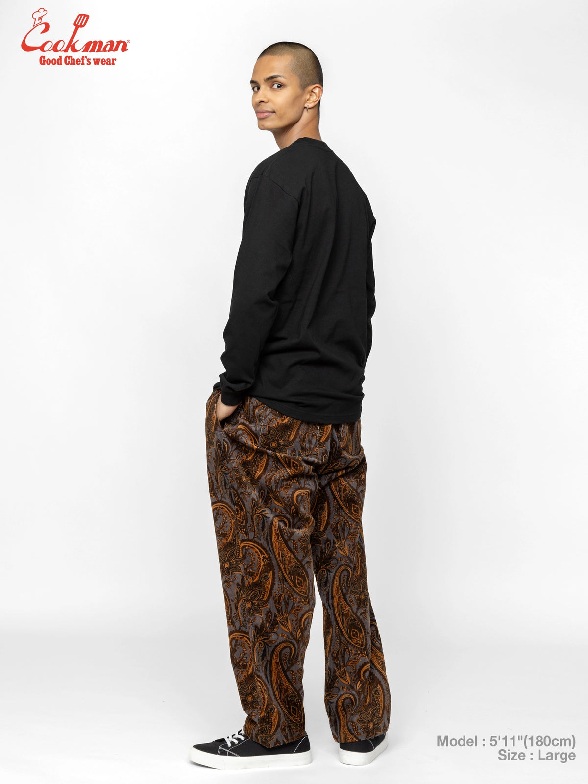 Chef Pants Semiwide - Corduroy : Paisley Brown