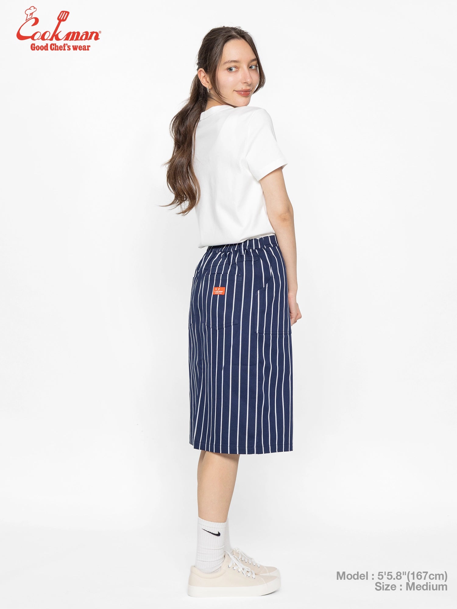 Baker's Skirt - Stripe : Navy