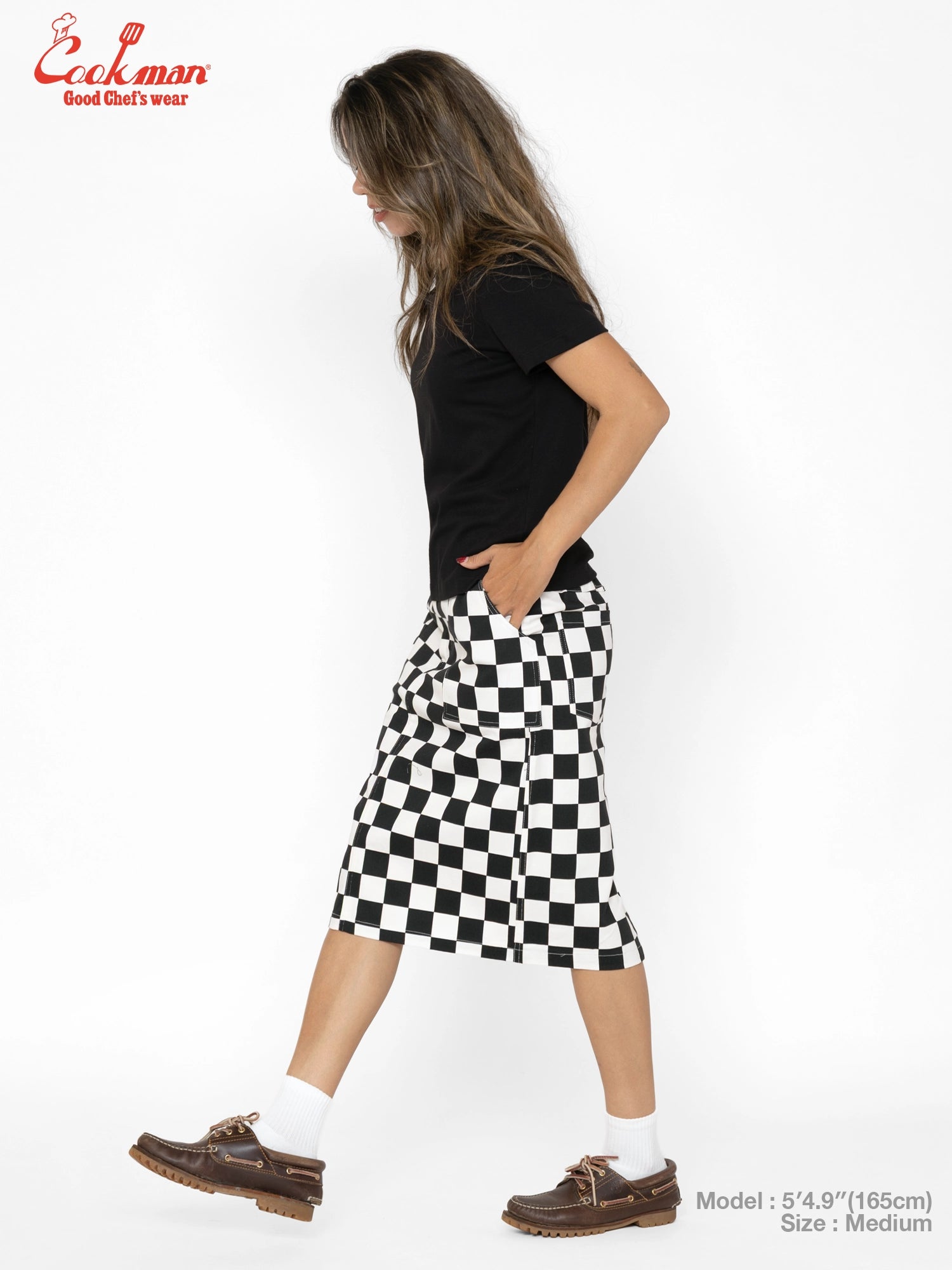Baker's Skirt - Checker : Black