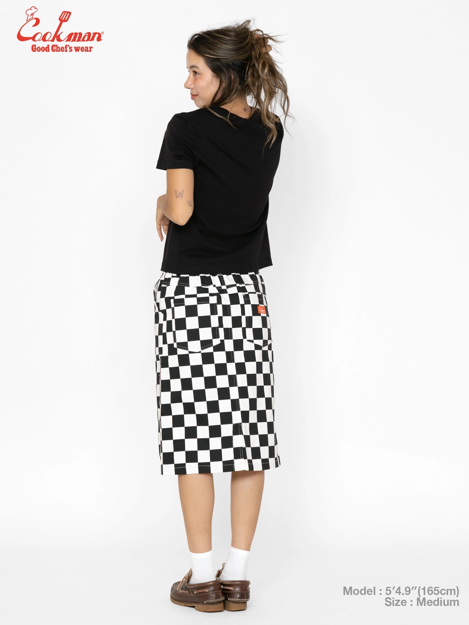 Baker's Skirt - Checker : Black