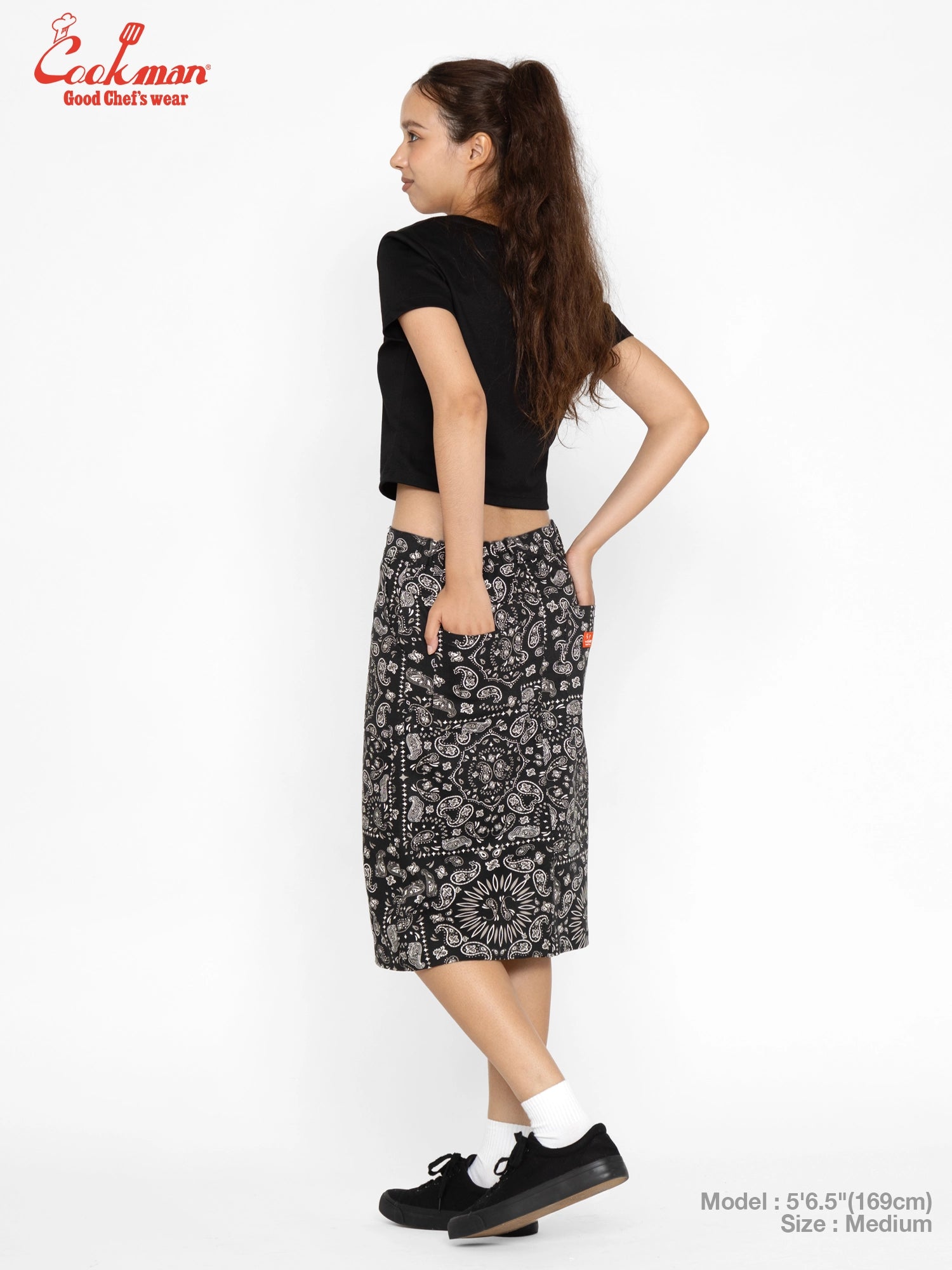 Baker's Skirt - Paisley : Black
