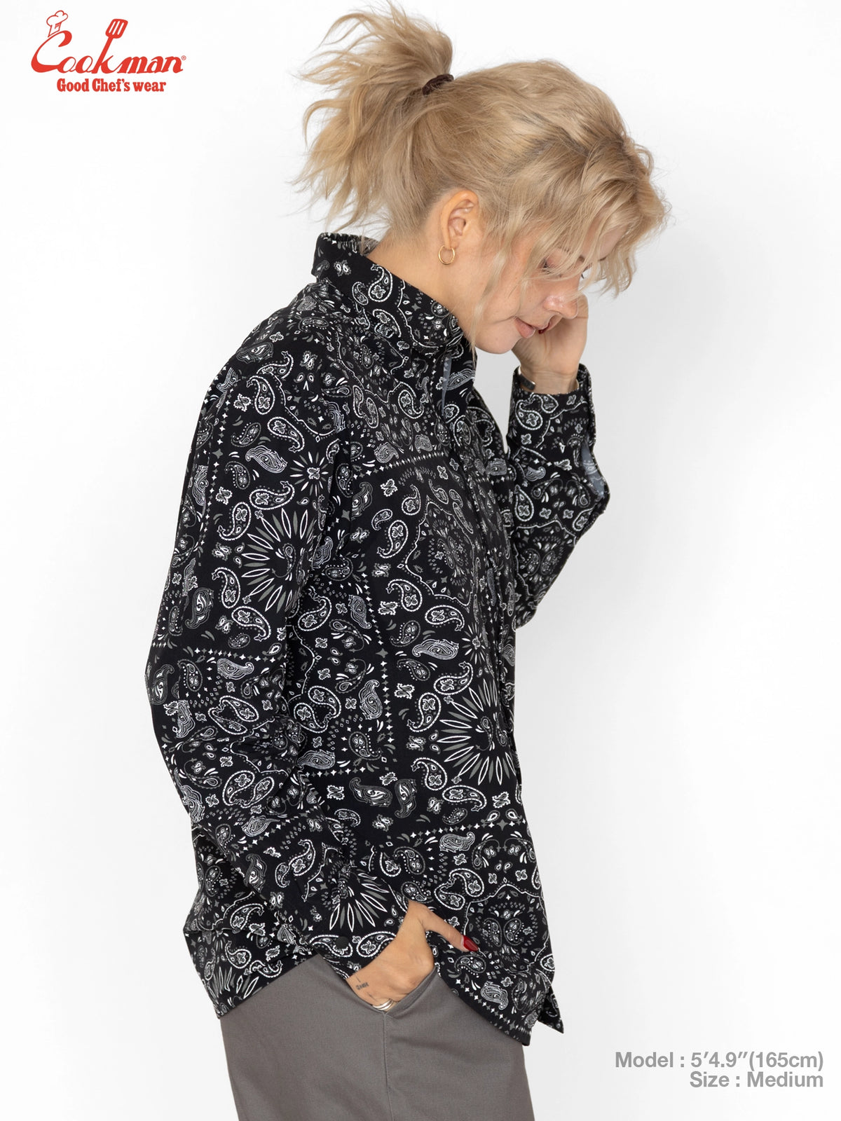 Work Shirts Long Sleeve - Paisley : Black