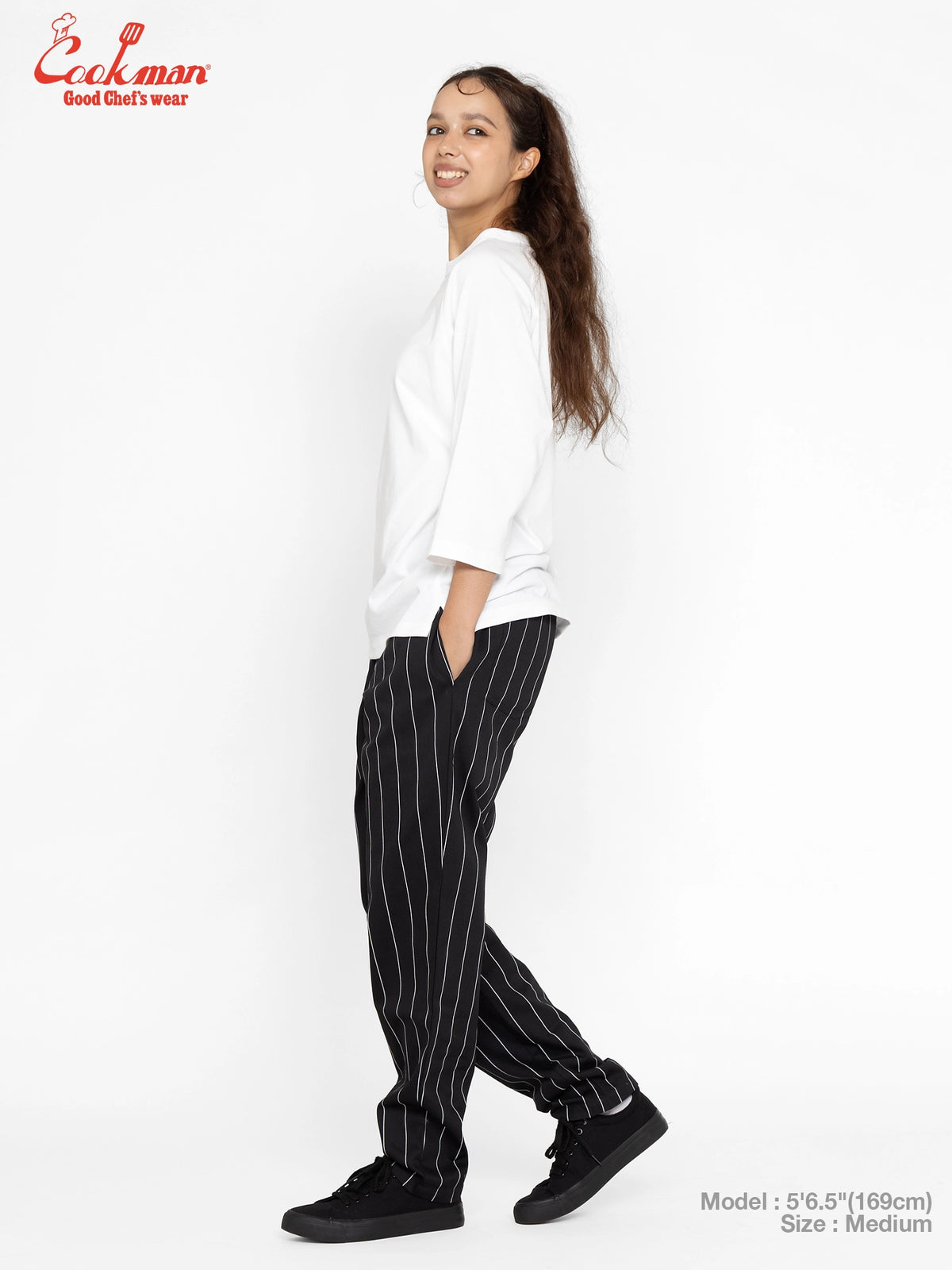 Chef Pants - Pencil Stripe : Black