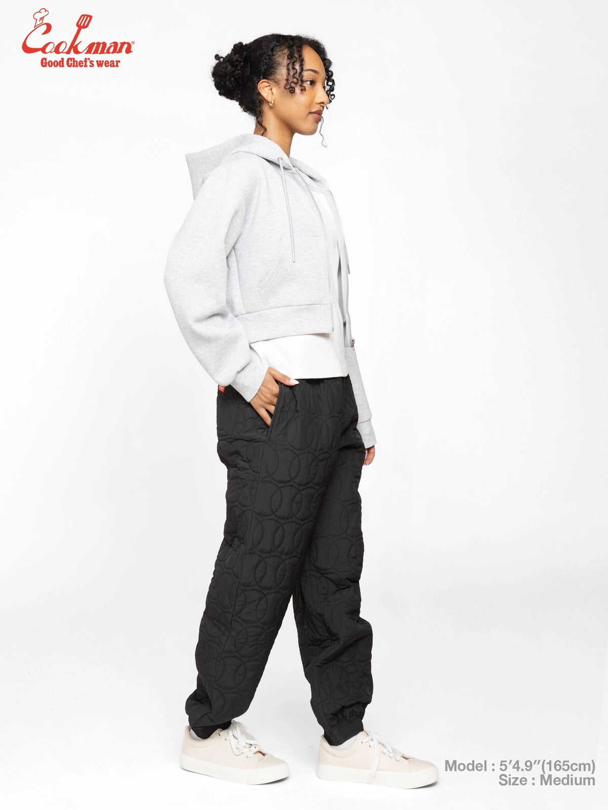 Chef Pants - Quilted Baseball : Black