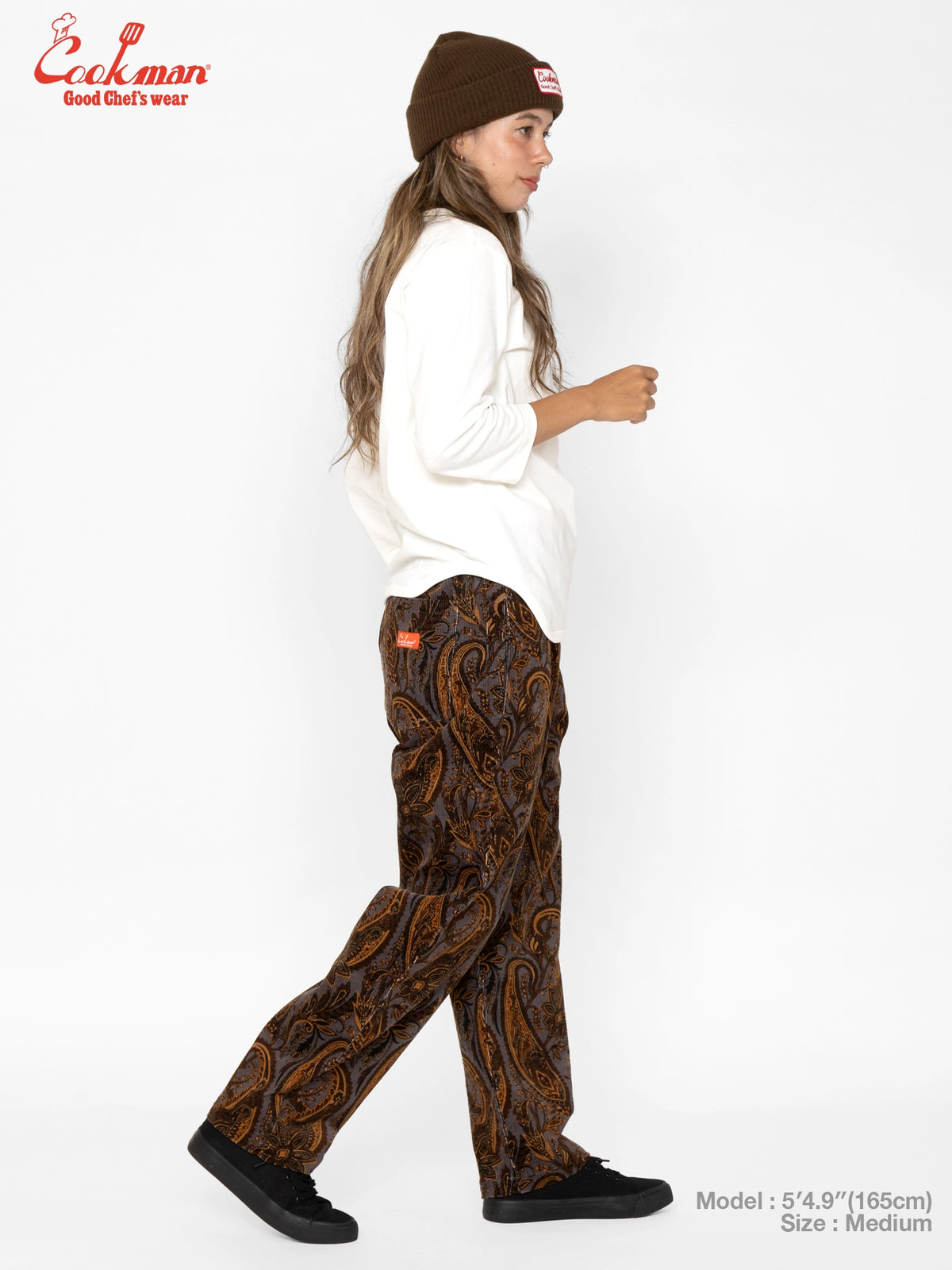 Chef Pants Semiwide - Corduroy : Paisley Brown