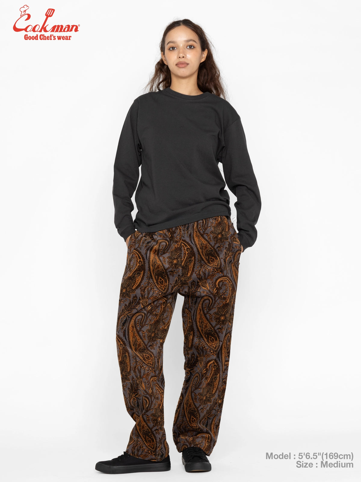 Chef Pants Semiwide - Corduroy : Paisley Brown