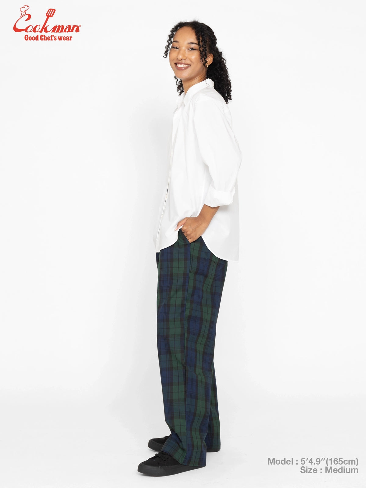 Chef Pants High-Wide - Black Watch Plaid