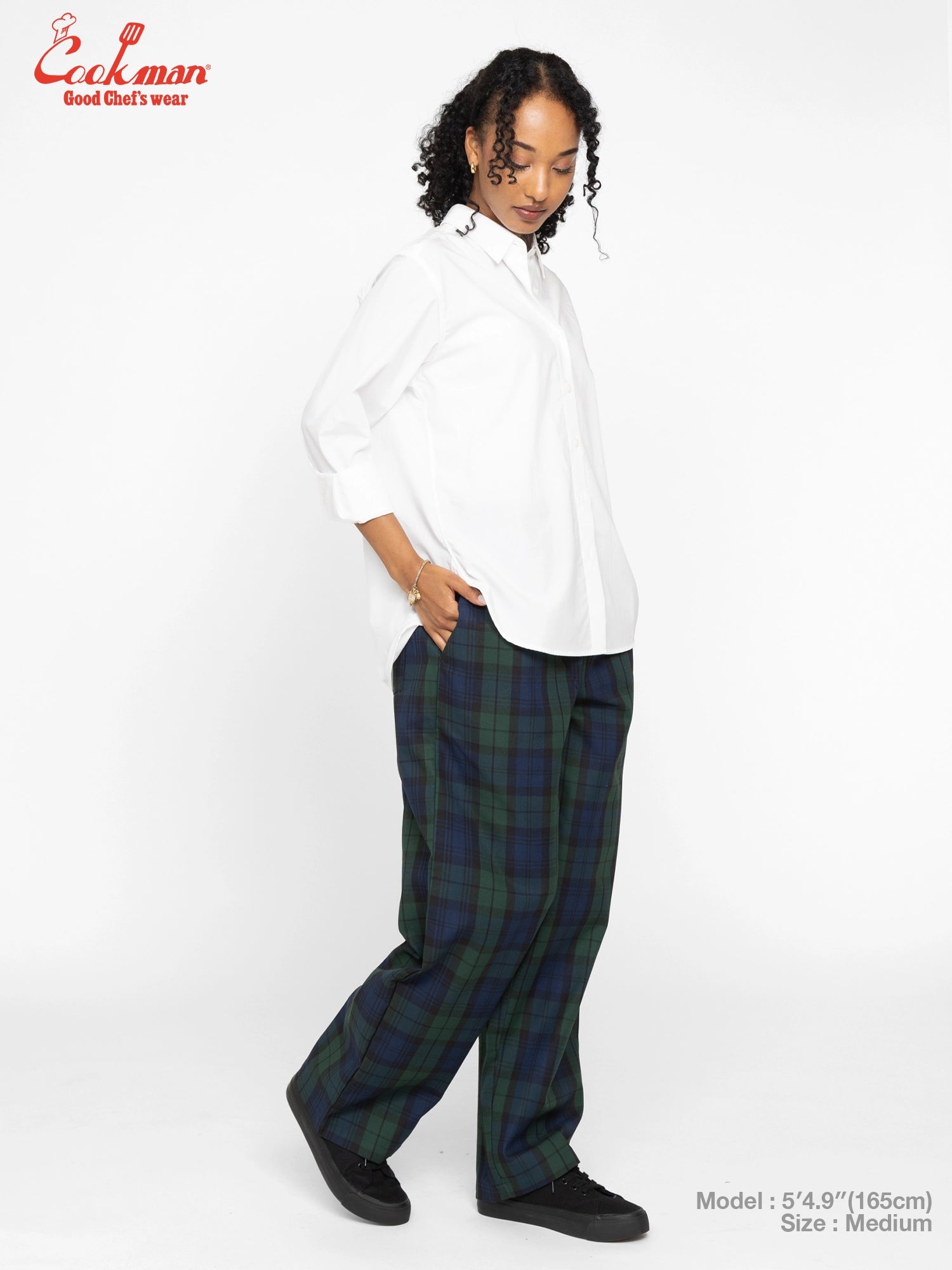 Chef Pants High-Wide - Black Watch Plaid
