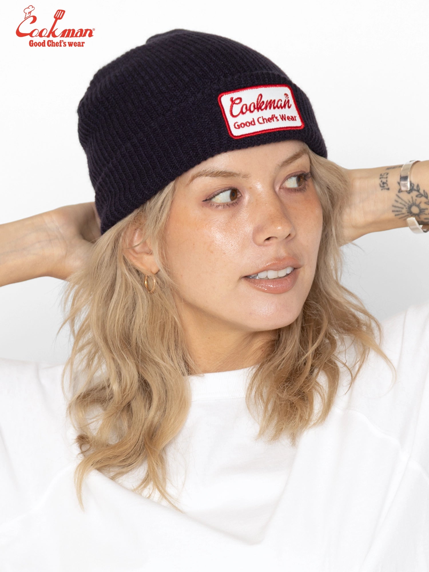 Beanie - Embroidery Patch : Navy