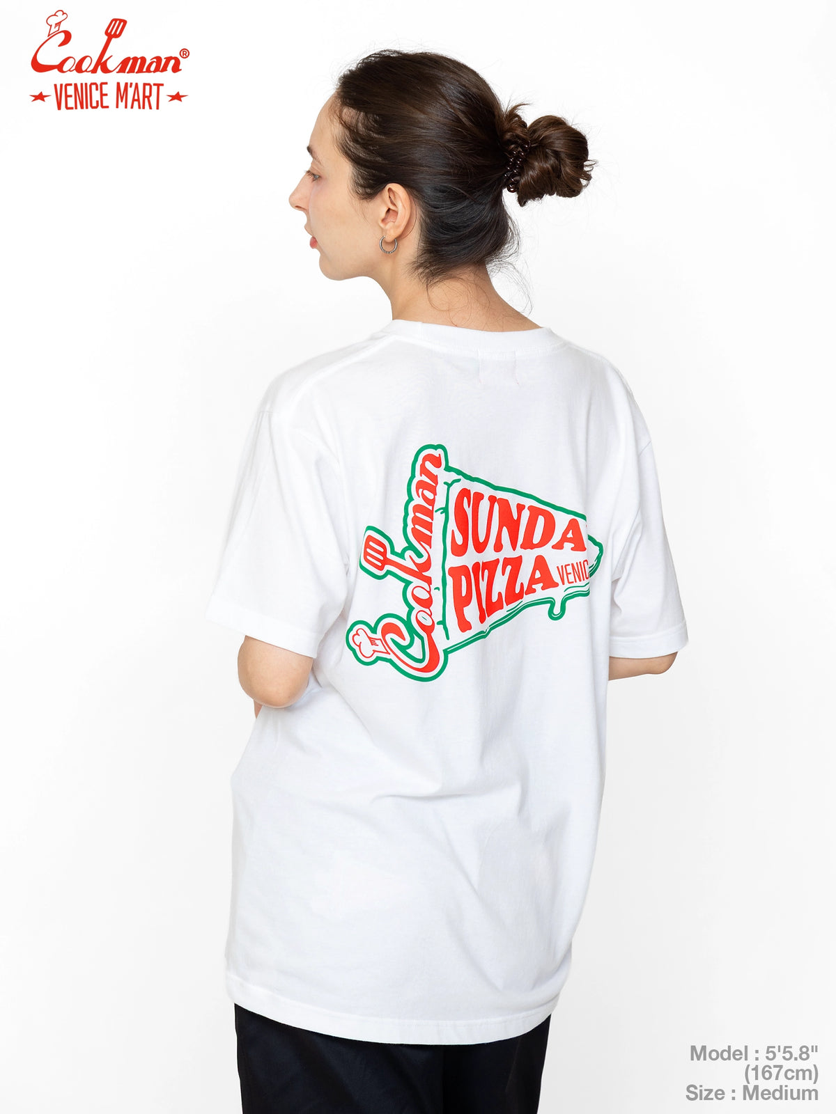 Tees - VENICE M'Art SUNDAY PIZZA : White