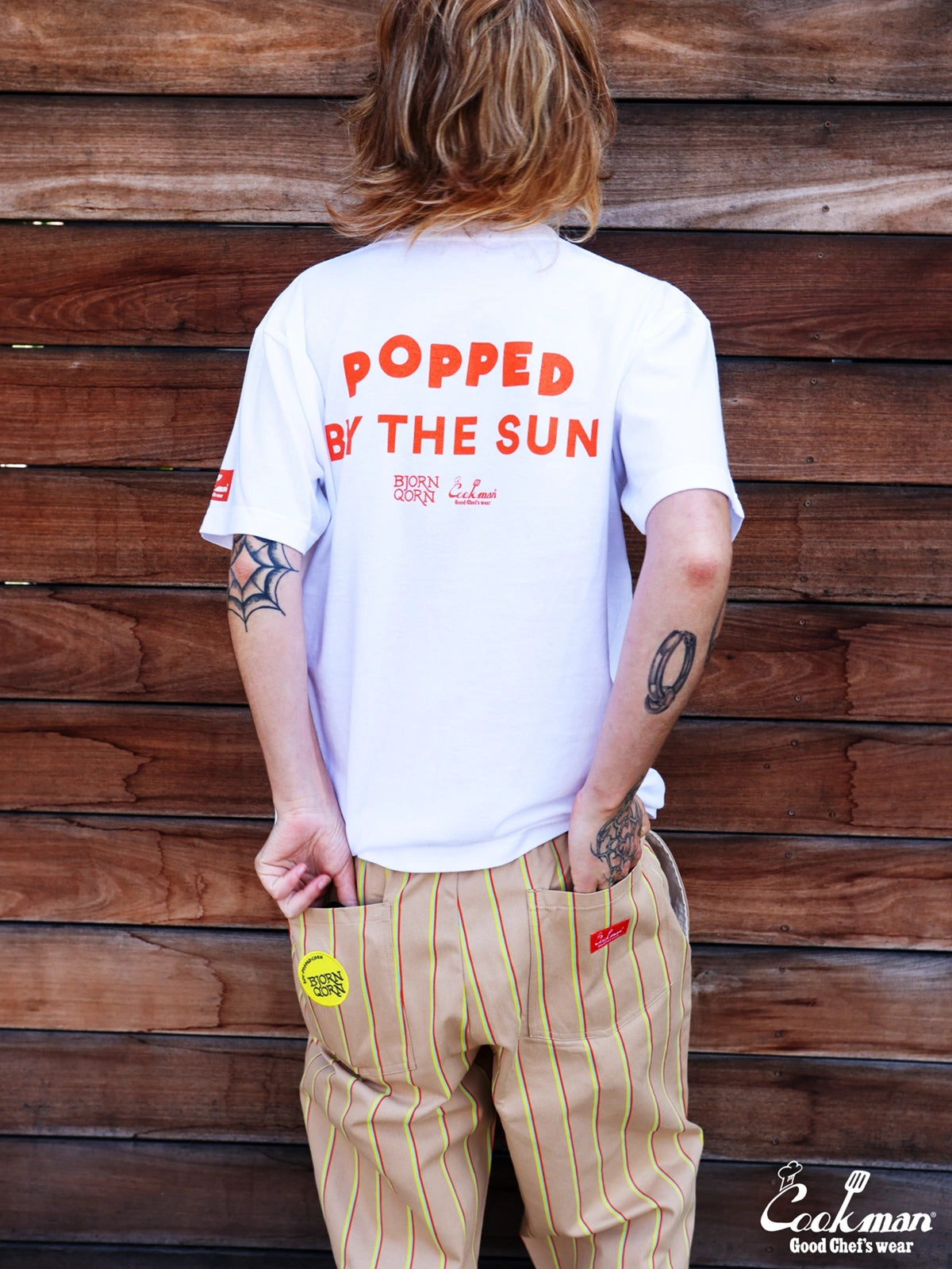 Tees - BjornQorn Popped by The Sun : White