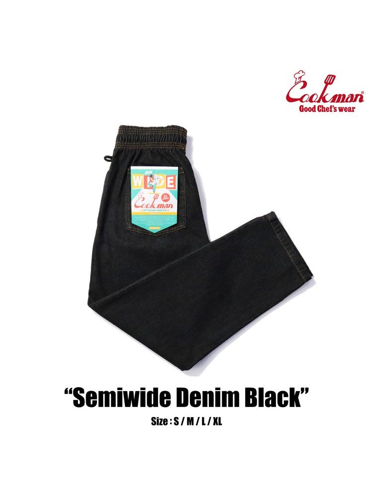 Chef Pants Semiwide- Denim : Black