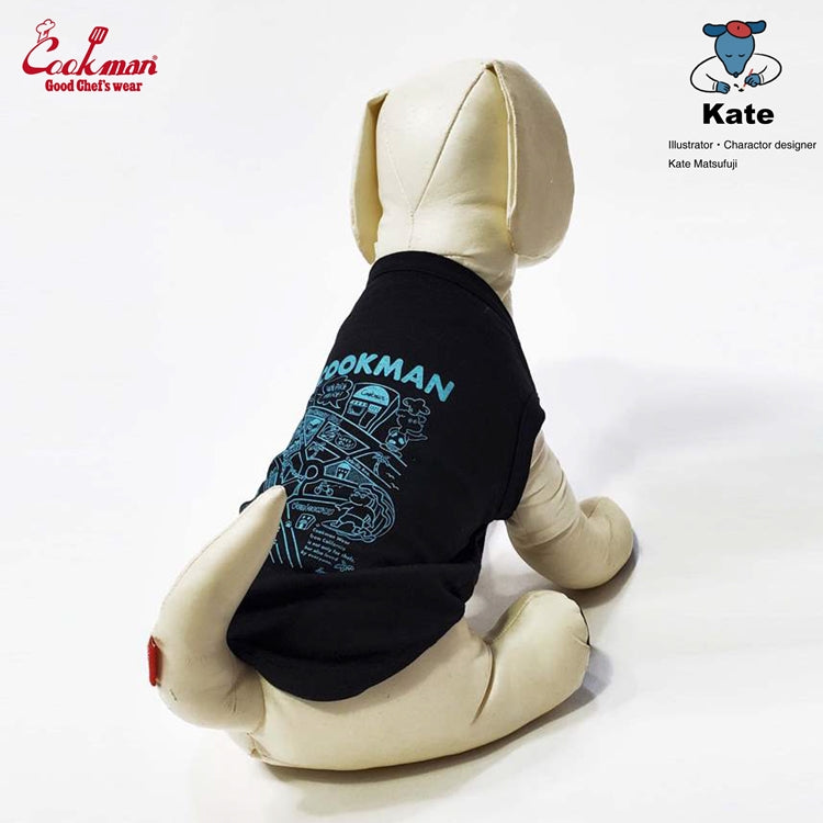 Cookman Dog Tshirts Kate Venice beach map Black Cookman USA