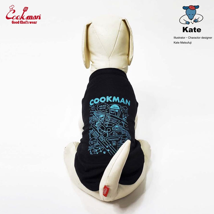 Cookman Dog Tshirts Kate Venice beach map Black Cookman USA