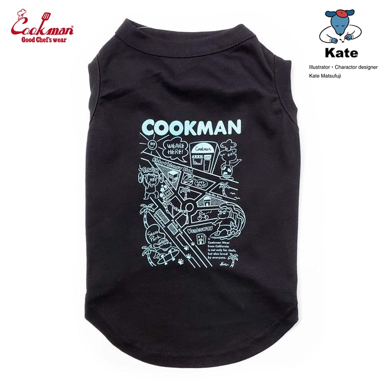 Cookman Dog Tshirts Kate Venice beach map Black Cookman USA
