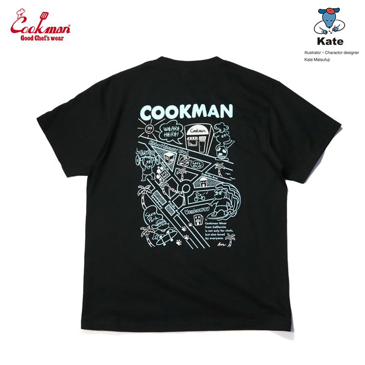 Cookman Tees Kate Venicebeach map Black Cookman USA