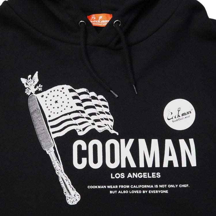 Cookman Pullover Hoodie - Flag : Black