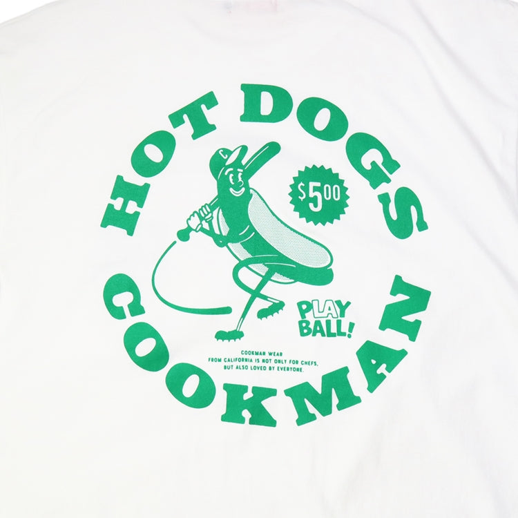 Cookman Tees - Hot Dog Hitter : White