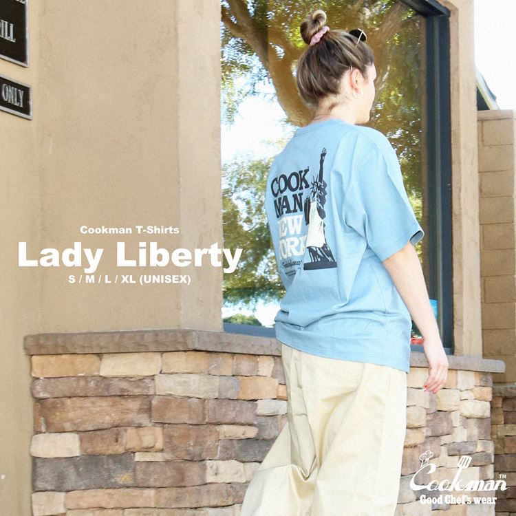 Cookman Tees - Lady Liberty - Blue (All Sales Are Final)