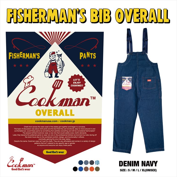 Cookman Fisherman's Bib Overall - Denim : Navy – Cookman USA