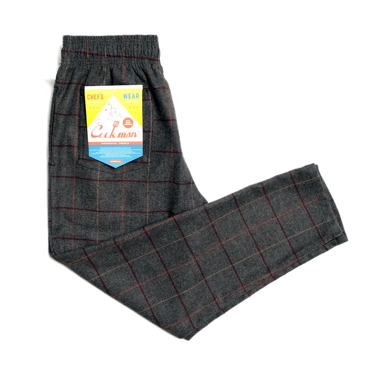 Cookman Chef Pants - Wool Mix Plaid : Gray - Cookman