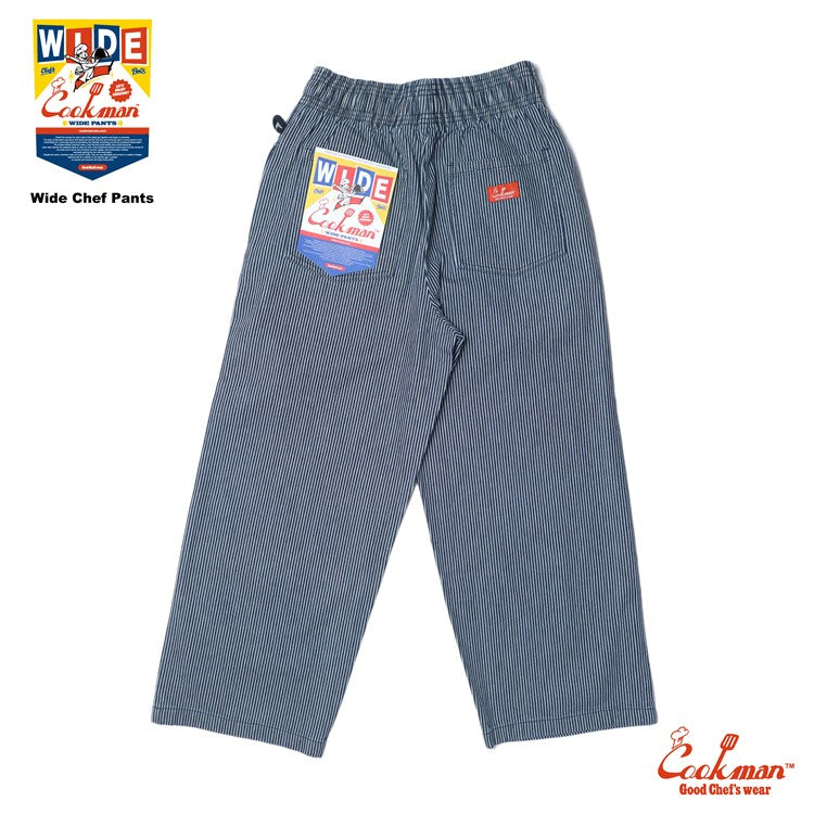 Cookman Wide Chef Pants Hickory : Navy – Cookman USA