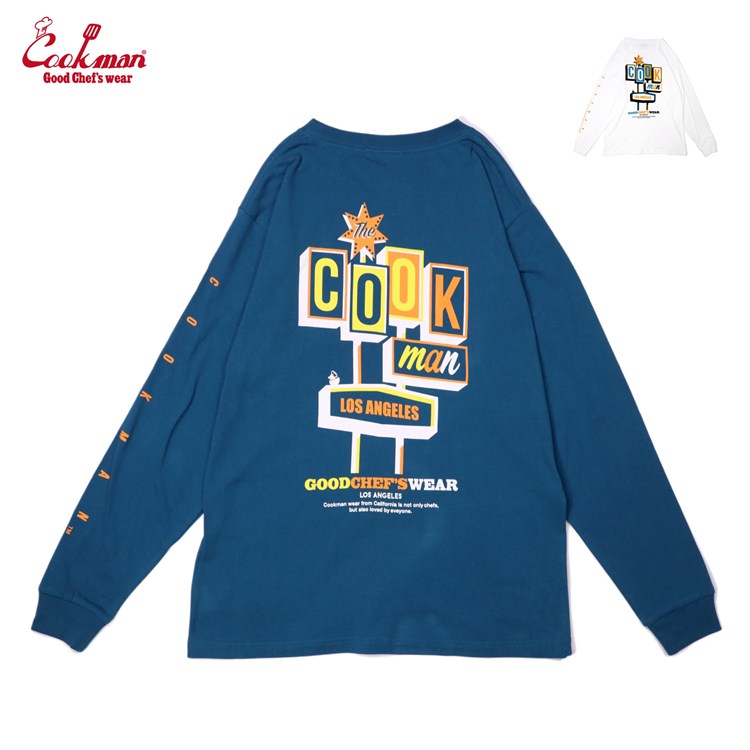 Cookman Long Sleeve Tees - Rubber Duck : Blue