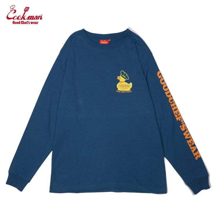 Cookman Long Sleeve Tees - Rubber Duck : Blue