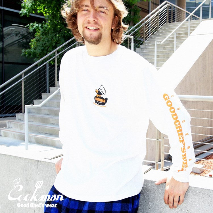 Cookman Long Sleeve Tees - Rubber Duck : White (All Sales Are Final)