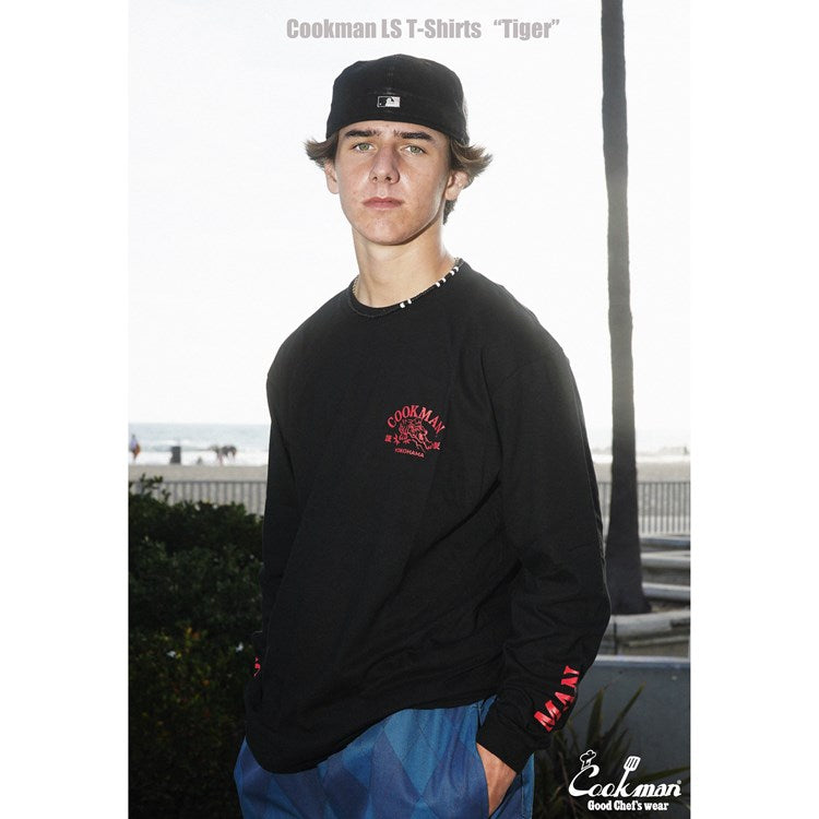 Cookman Long Sleeve Tees - Tiger : Black (All Sales Are Final)