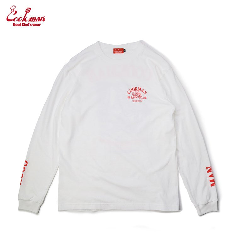 Cookman Long Sleeve Tees - Tiger : White