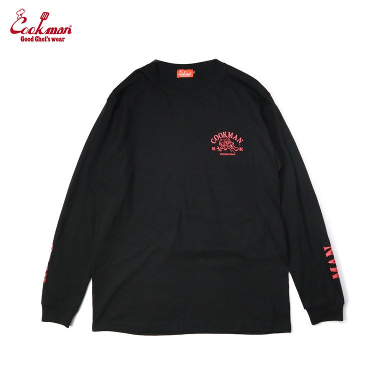 Cookman Long Sleeve Tees - Tiger : Black (All Sales Are Final)