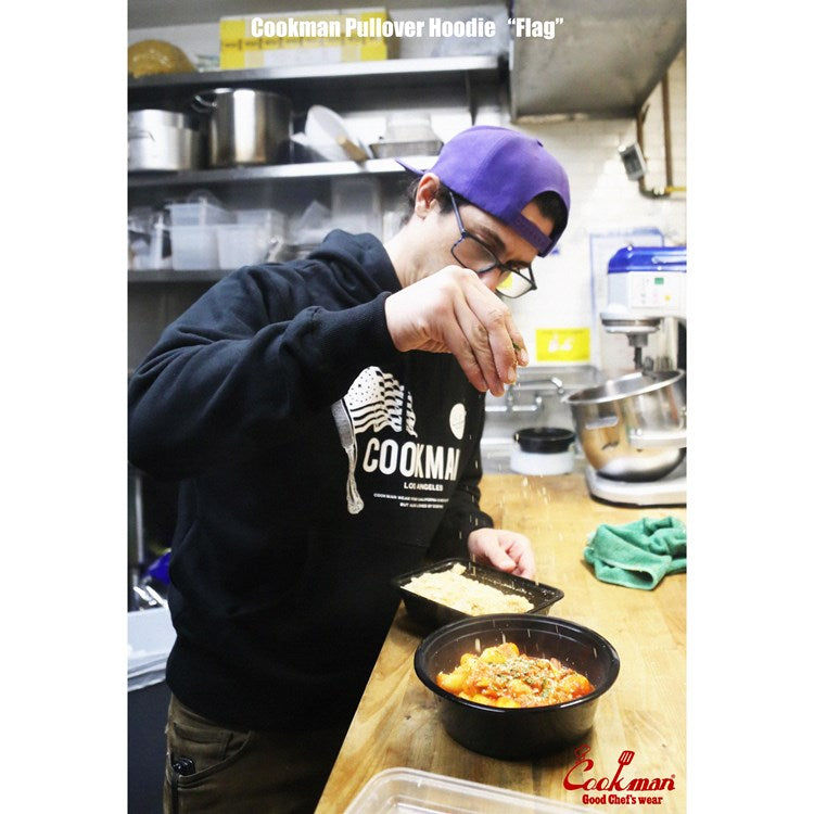 Cookman Pullover Hoodie - Flag : Black