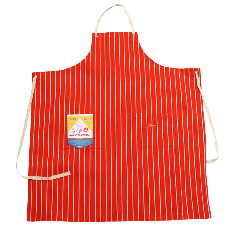 Cookman Long Apron - Stripe : Orange