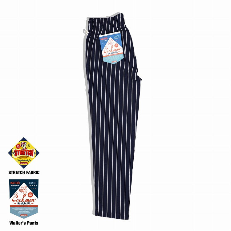 Cookman Waiter's Pants (stretch) - Stripe : Navy