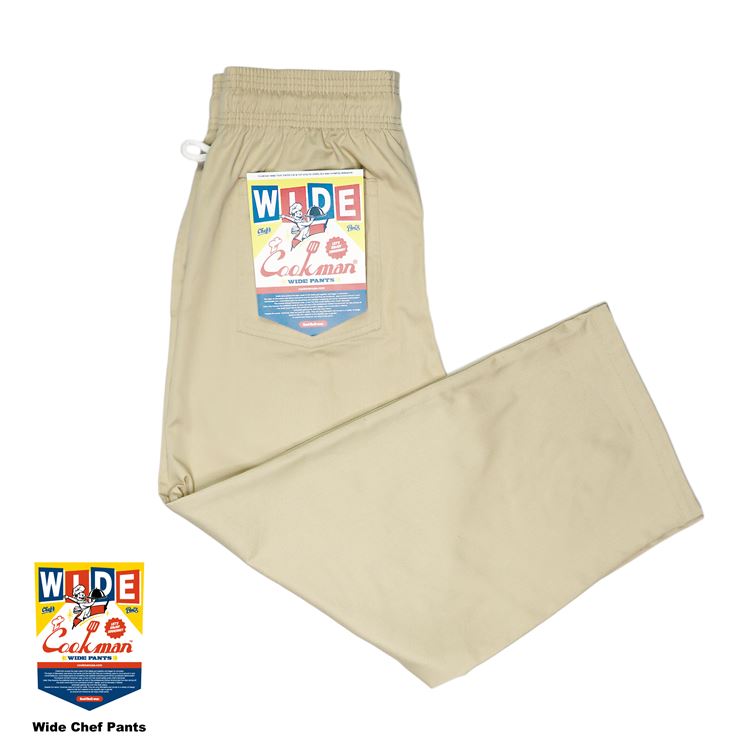 Cookman Wide Chef Pants - Sand – Cookman USA