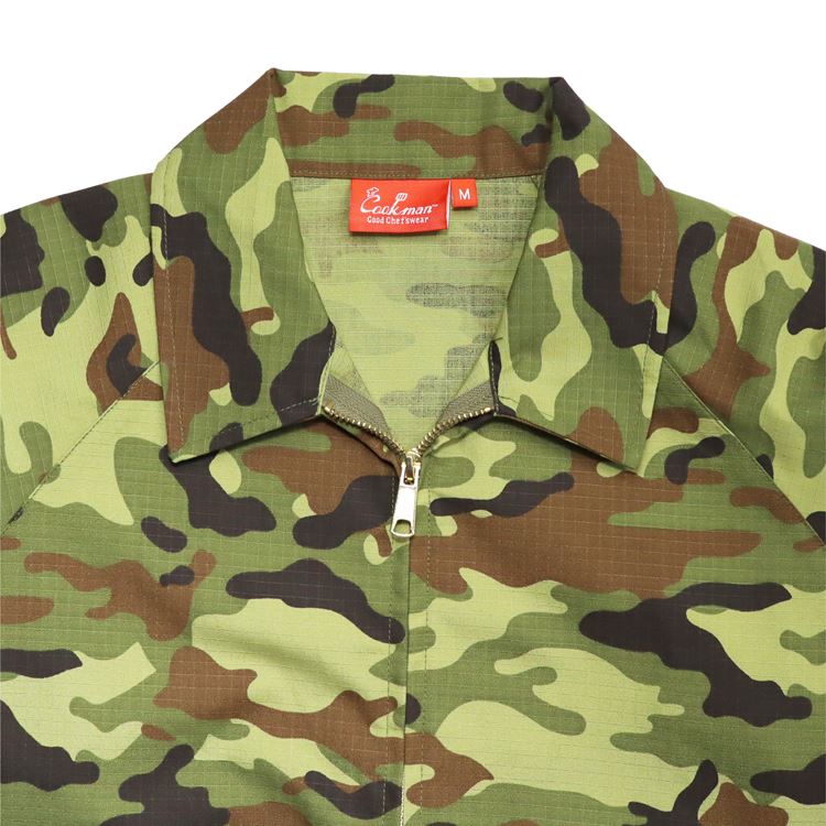 Cookman Delivery Jacket - Ripstop : Woodland Camo Green – Cookman USA