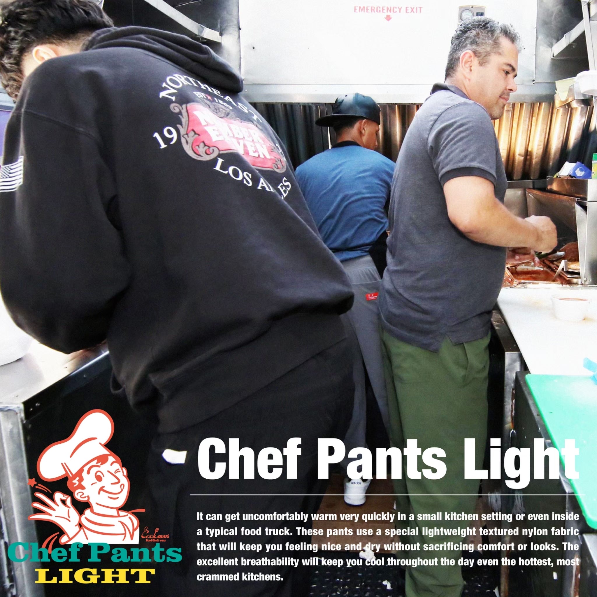 Cookman Chef Pants - "Light" : Gray