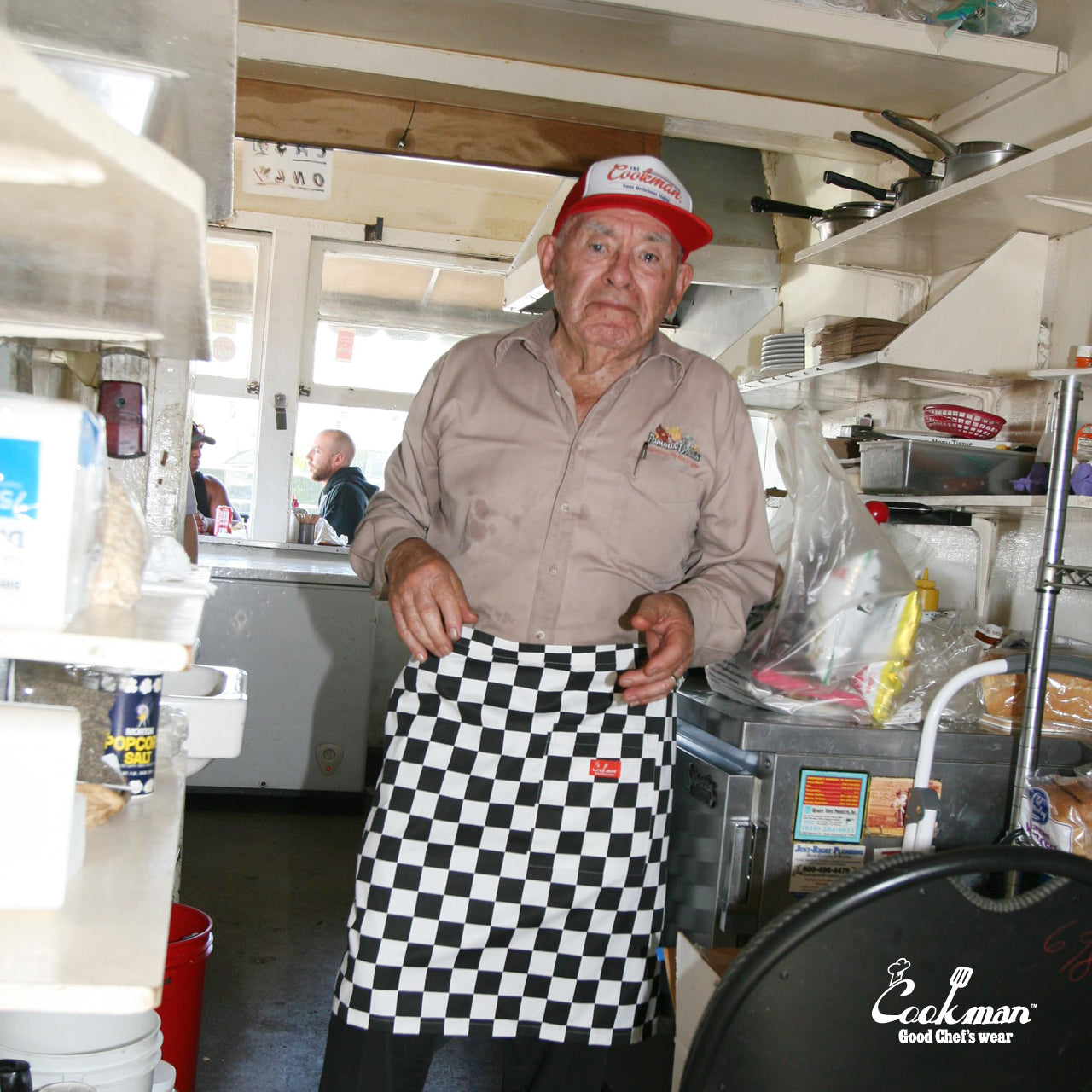 Cookman Waist Apron - Checker : Black