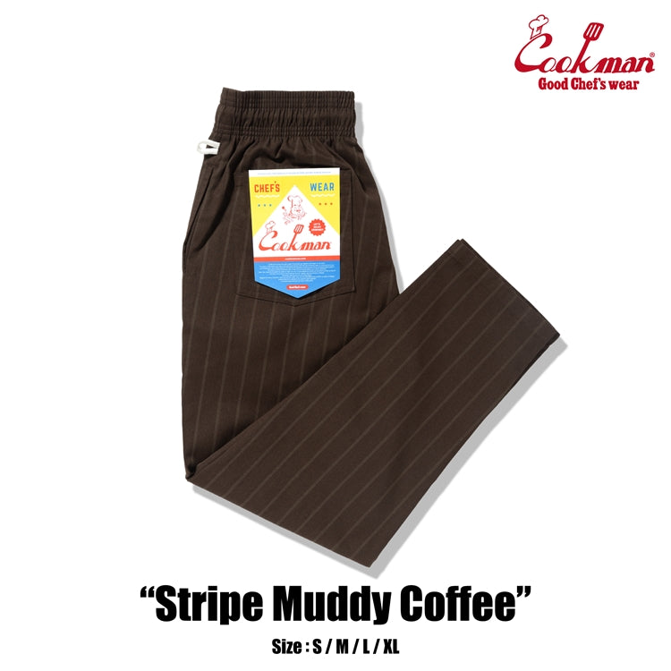Cookman Chef Pants - Stripe Muddy Coffee